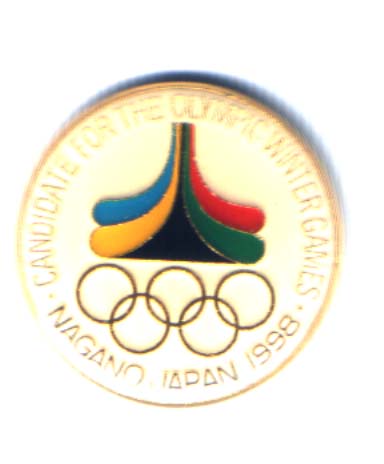 Nagano 1998 bid pin Candidate for the olympic winter games